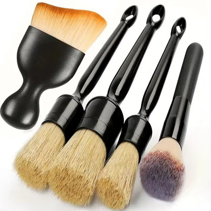 Set de 5 brosses detailing auto interieur et exterieur