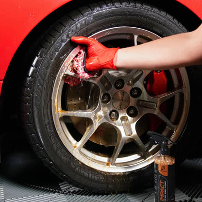 Gant microfibre 5 doigts pour nettoyage de roues