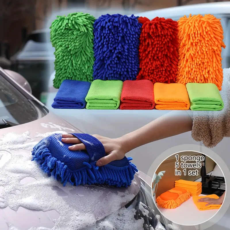 Lot de serviettes microfibre pour voiture